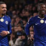 Moses Caicedo celebrates after scoring a header against Pafos in Match Day 7 of the current UCL season