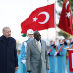 President Bola Ahmed Tinubu briefly stumbled and fell on Tuesday during an official welcome ceremony in Ankara, the capital of Turkey, before being immediately assisted back to his feet by aides and Turkish officials.
