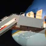 Trump boards Airforce 1 on his way to Davos before the flight is canceled as a precaution.