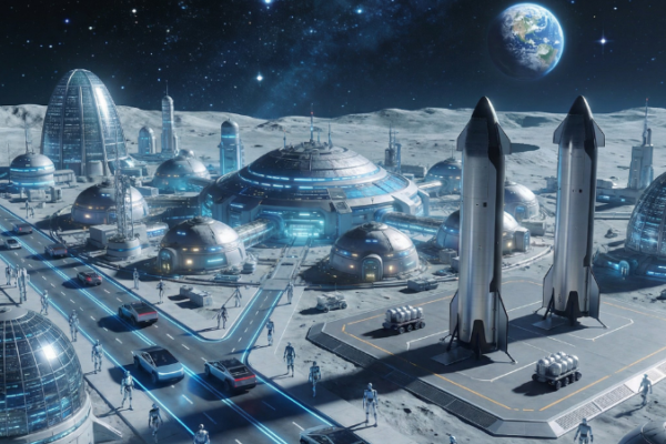 🚀🌜 Elon Musk: SpaceX now prioritizes self-growing Moon city - achievable in